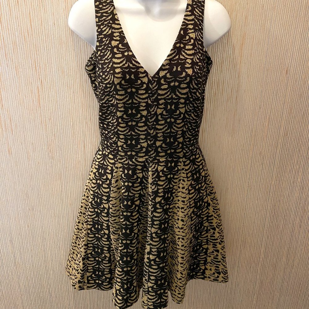 Intermix GIG Black and Gold Dress. Sz M/US4